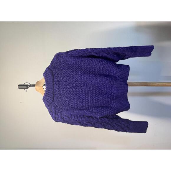 Purple Cable Knit Sweater for Women - Picture 5 of 5